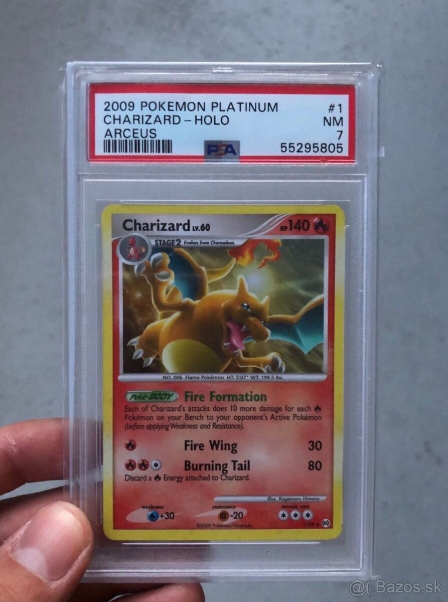 PSA Charizard Holo Pokemon Karte Platinum 2009 PSA/ 7