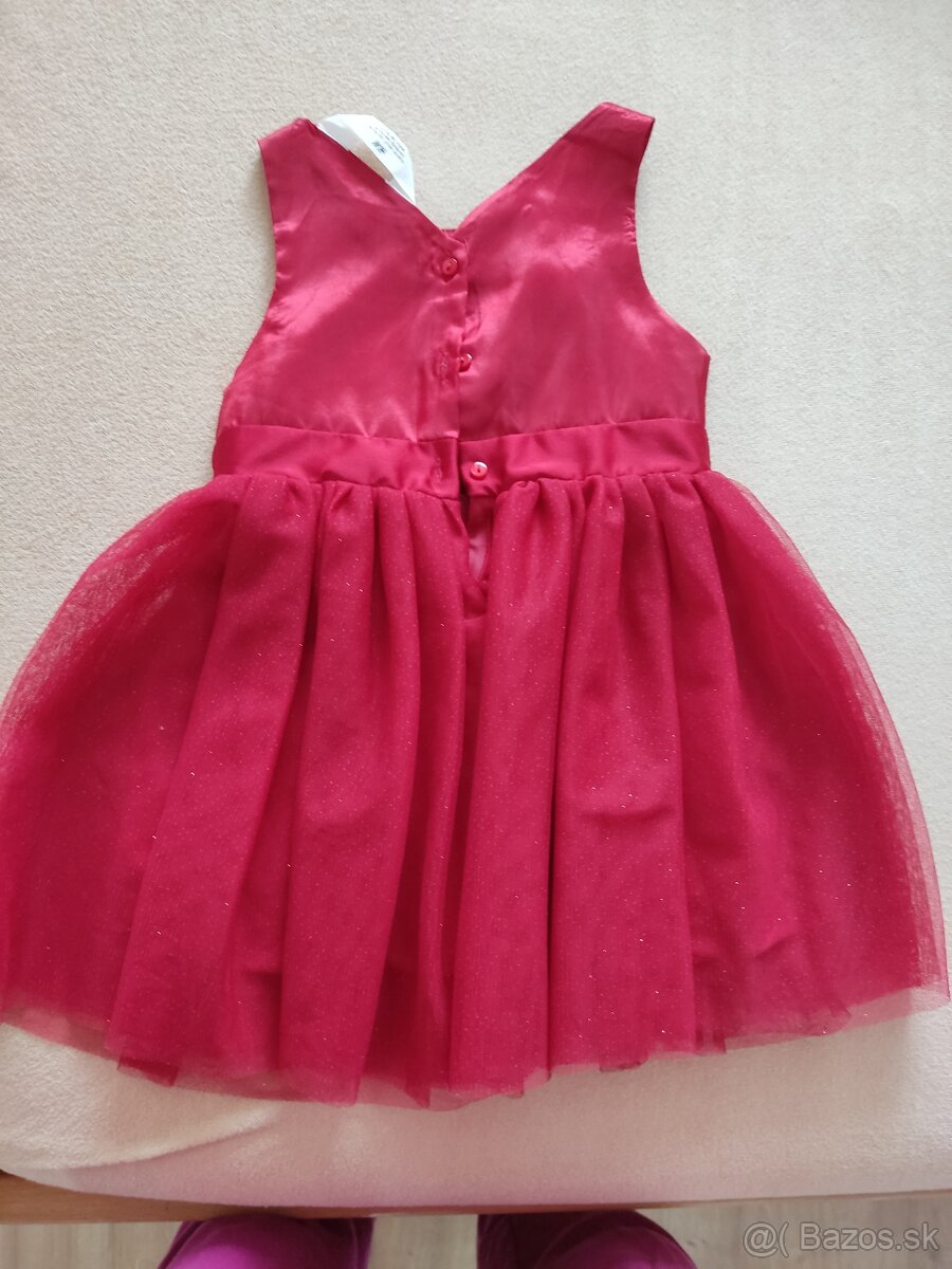 H&M cervene sviatocne saty 92