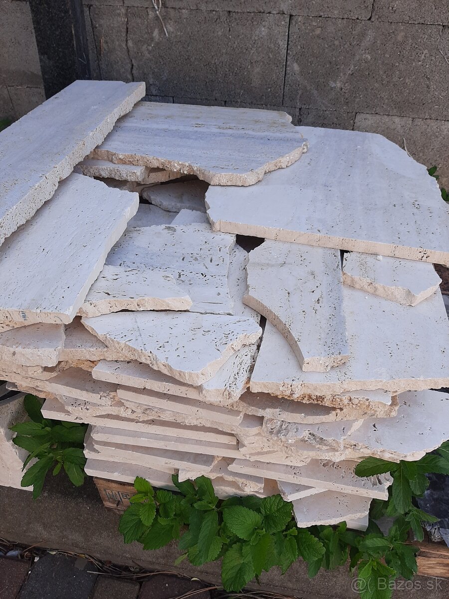 predám travertín 2-3 cm hrúbka