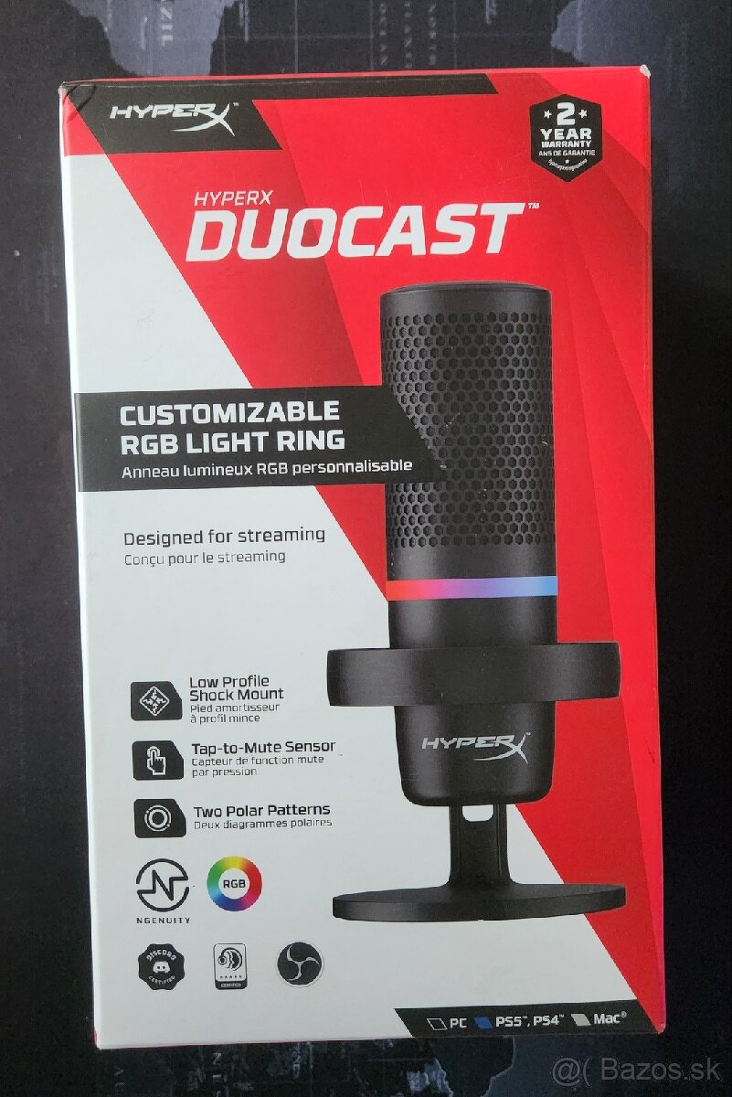 Mikrofón HyperX DuoCast [v záruke]
