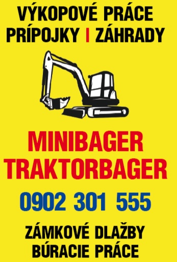 Výkopové práce, minibager, traktorbager, zámkové dlažby