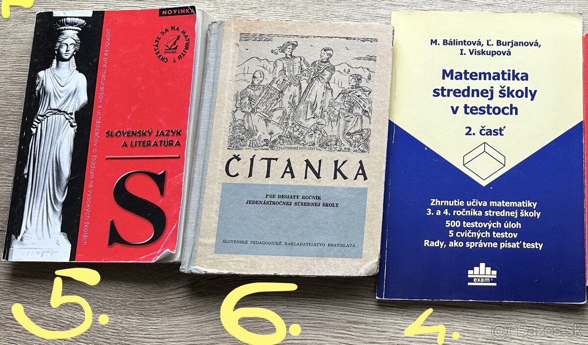 Na MATURITU a VŠ knihy zo SLOVENSKEHO J/LITERAT.aMATEMATIKY