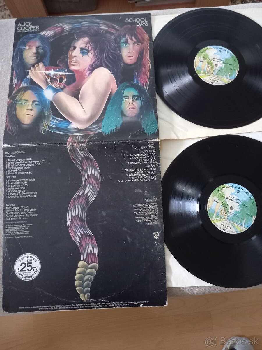 ALICE COOPER “ 2 LP School Days-Early Recordings” /WB German