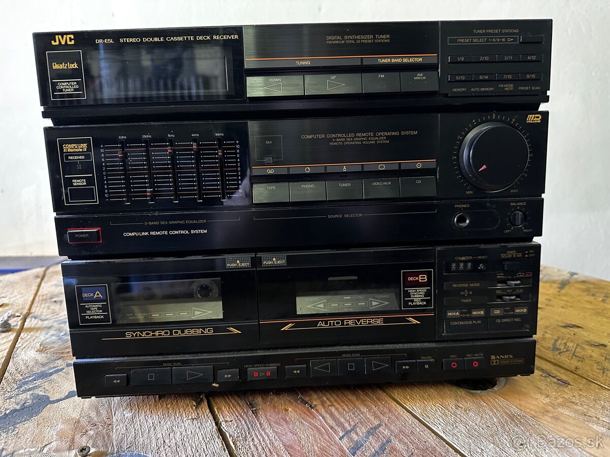 JVC DR-E5L + JVC AL-E11 – retro hi-fi zostava