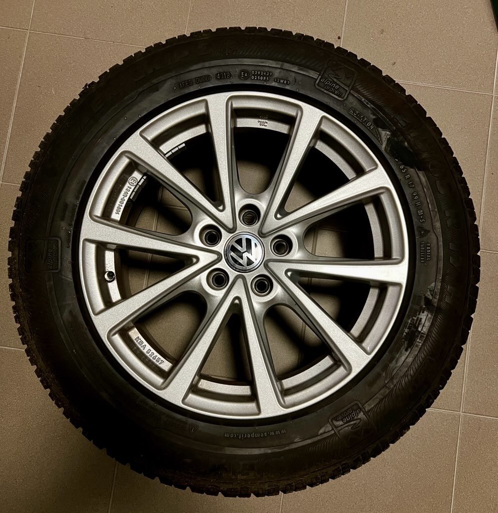 Zimné pneu s alu diskami 215/65/R17 99H aj so snímačmi tlaku