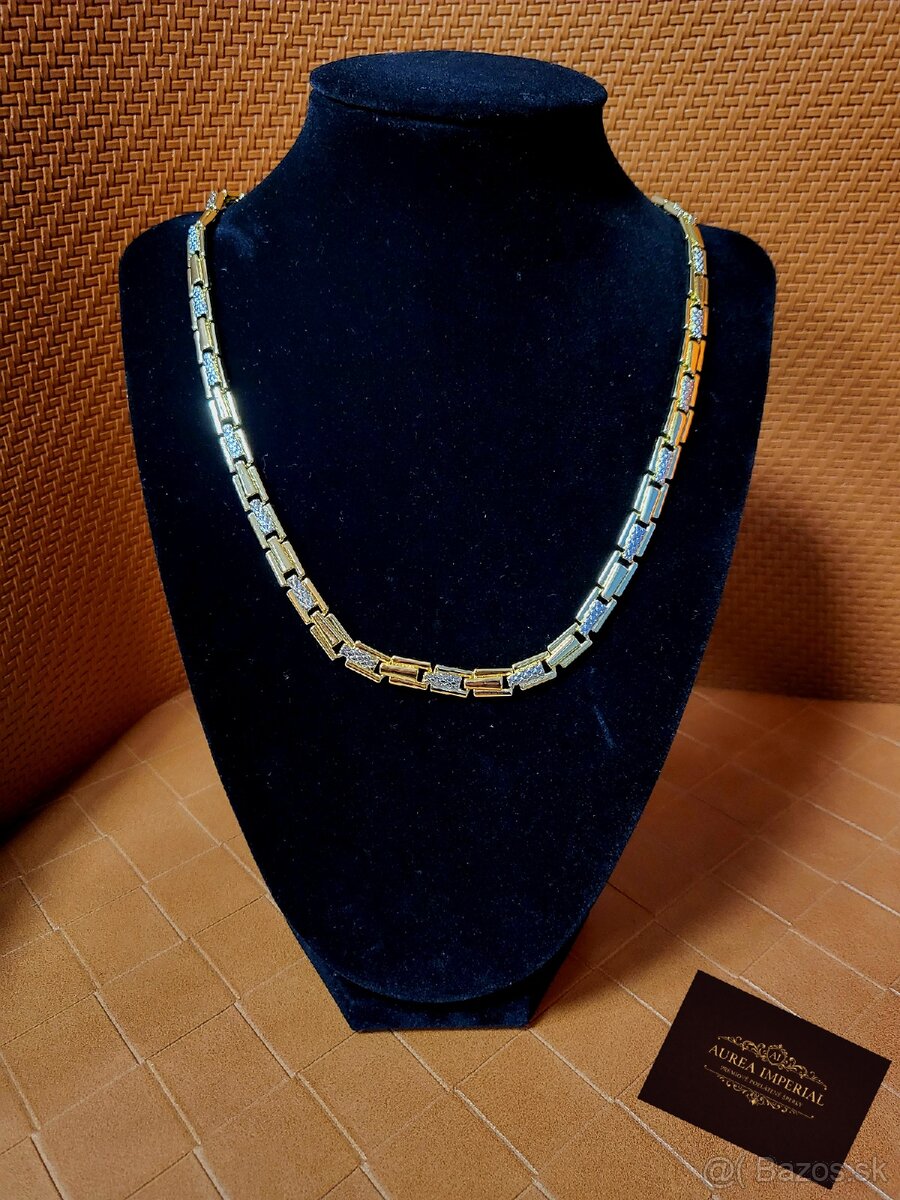 Nádherná Pozlátená platničková Retiazka 55cm