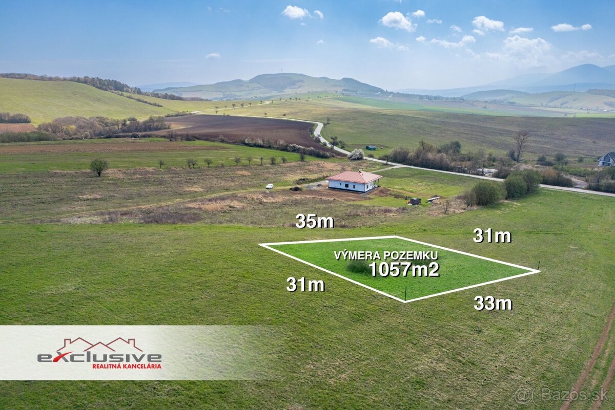 POZEMOK-1057m2,PUŠOVCE okr.PREŠOV,OBECNÁ CESTA A IS V PRÍPRA