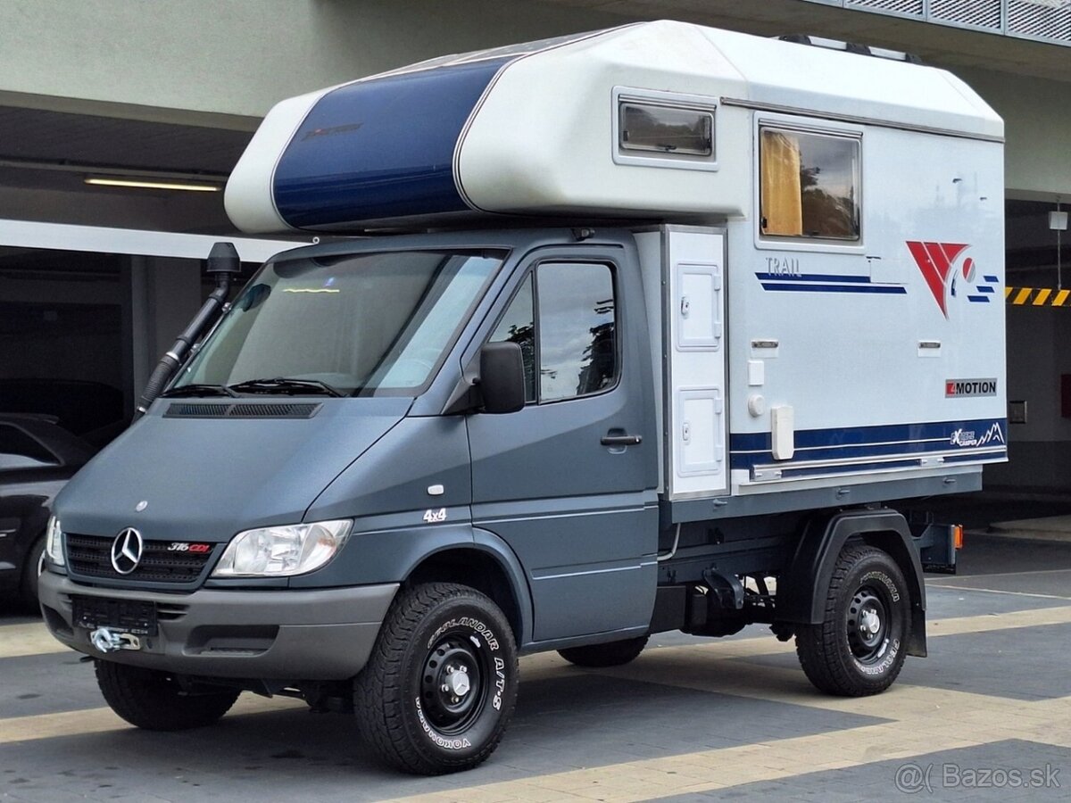 MERCEDES SPRINTER 316 4X4 2,7TD valník + bytná nástavba