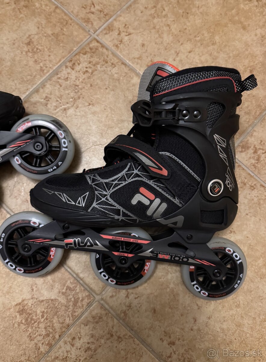 Predam Fila Legacy Pro 100mm Black / Red 42.5 ako nove, unis