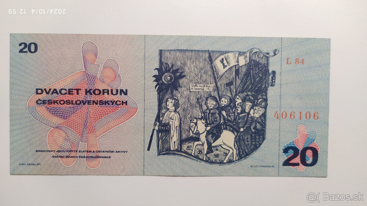 20 Kčs 1970 séria L
