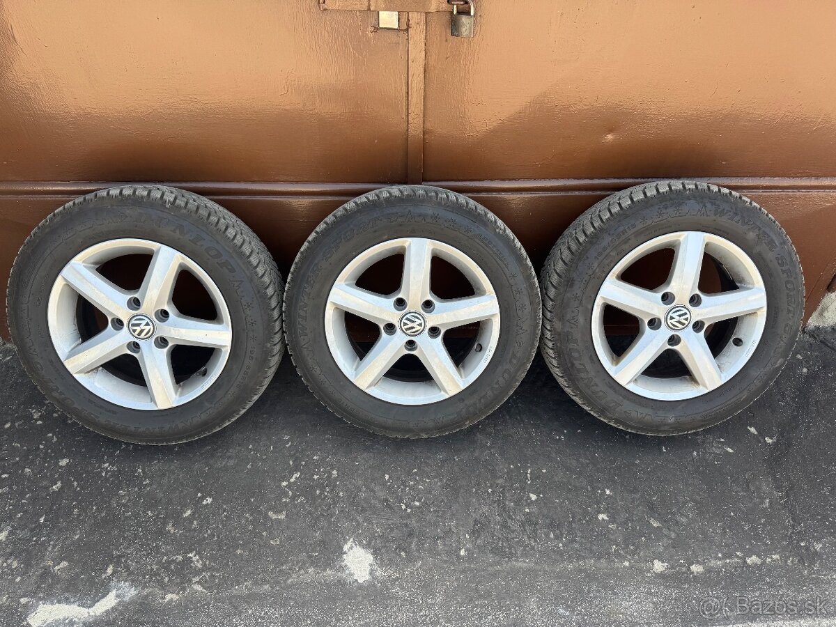 DISKY 5x112 r15 6J ET43 zimne pneu 195/65 r15