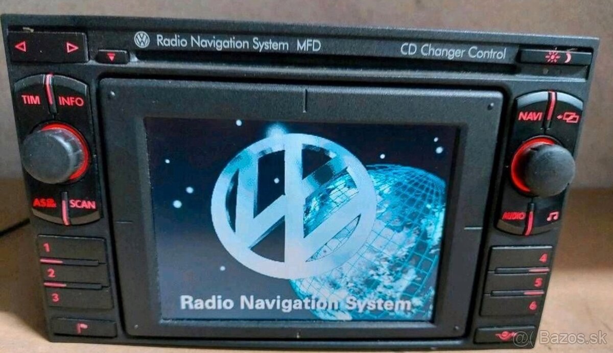 original vw autoradio navigacia MFD1 2din bora golf sharan
