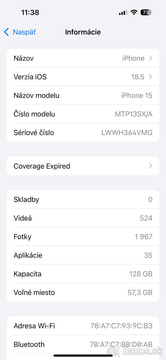 iPhone 15 ružový