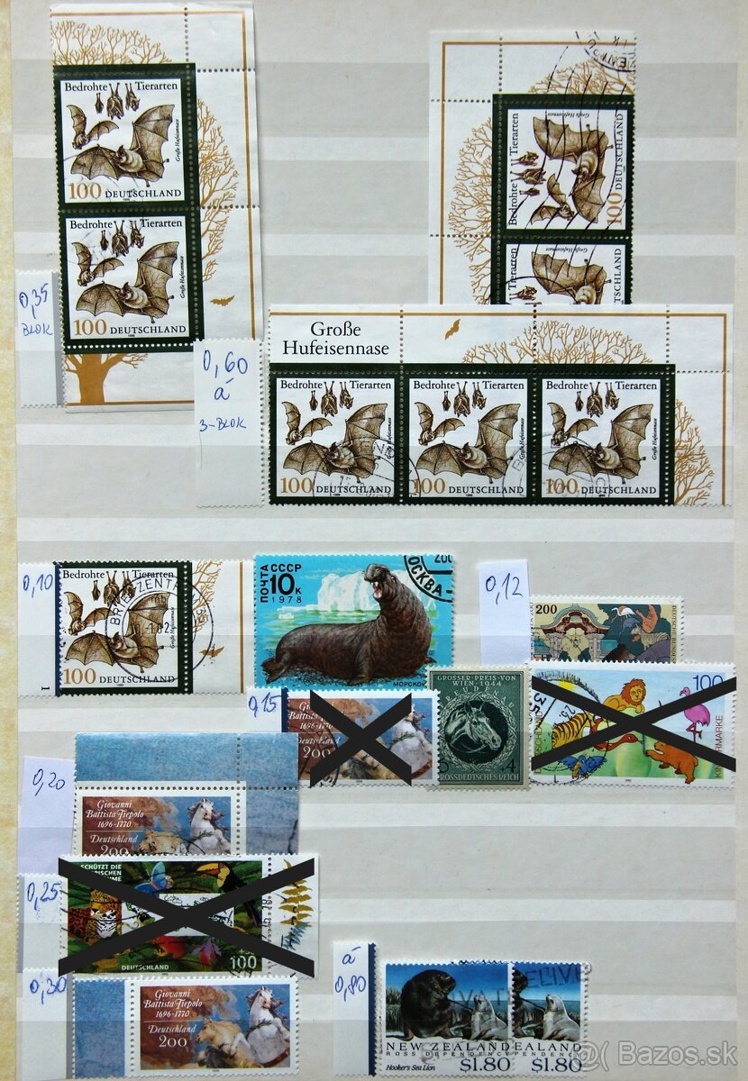 Známky - fauna - zľava 20%