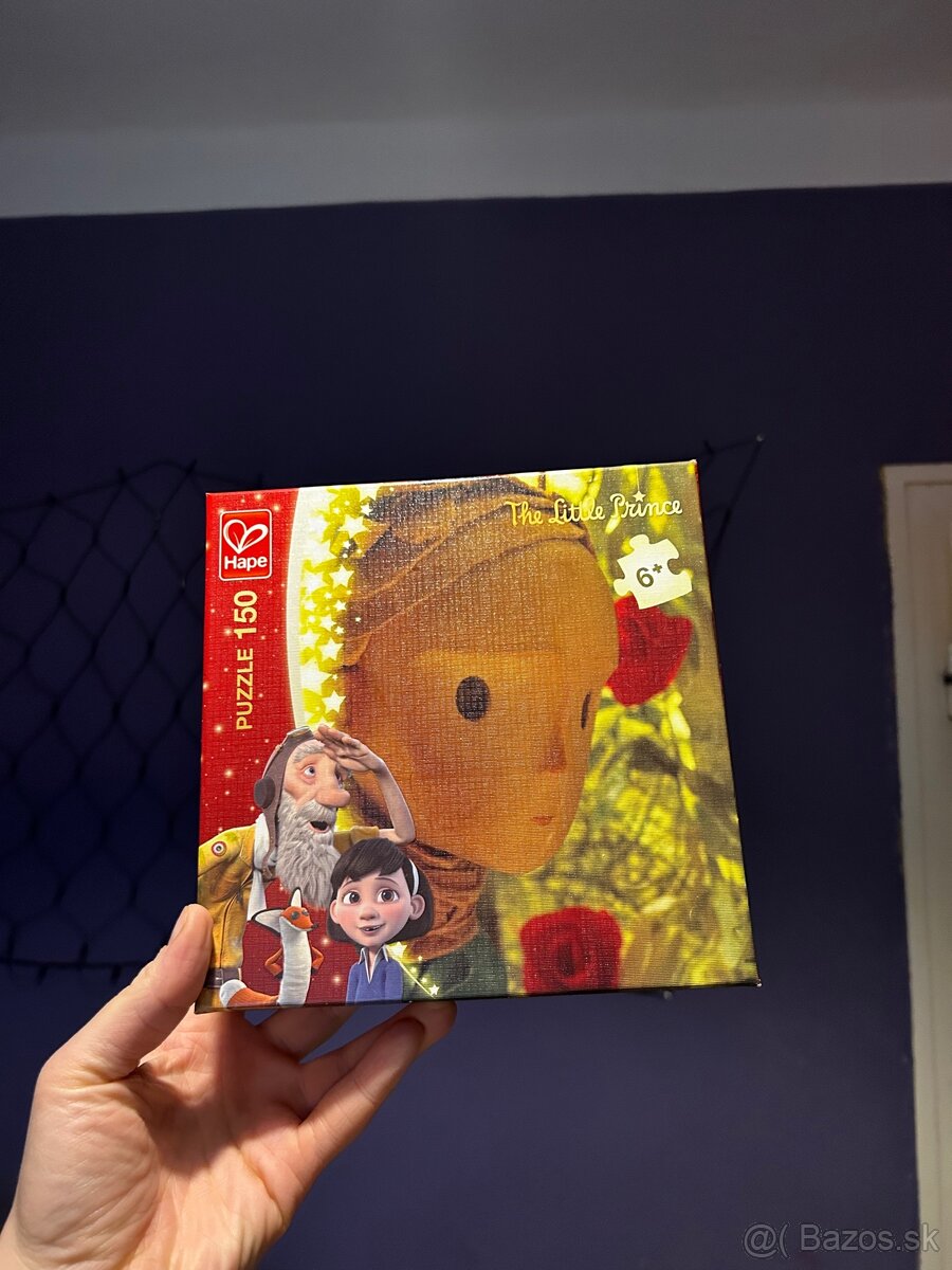 Puzzle maly princ s dreveným rámčekom