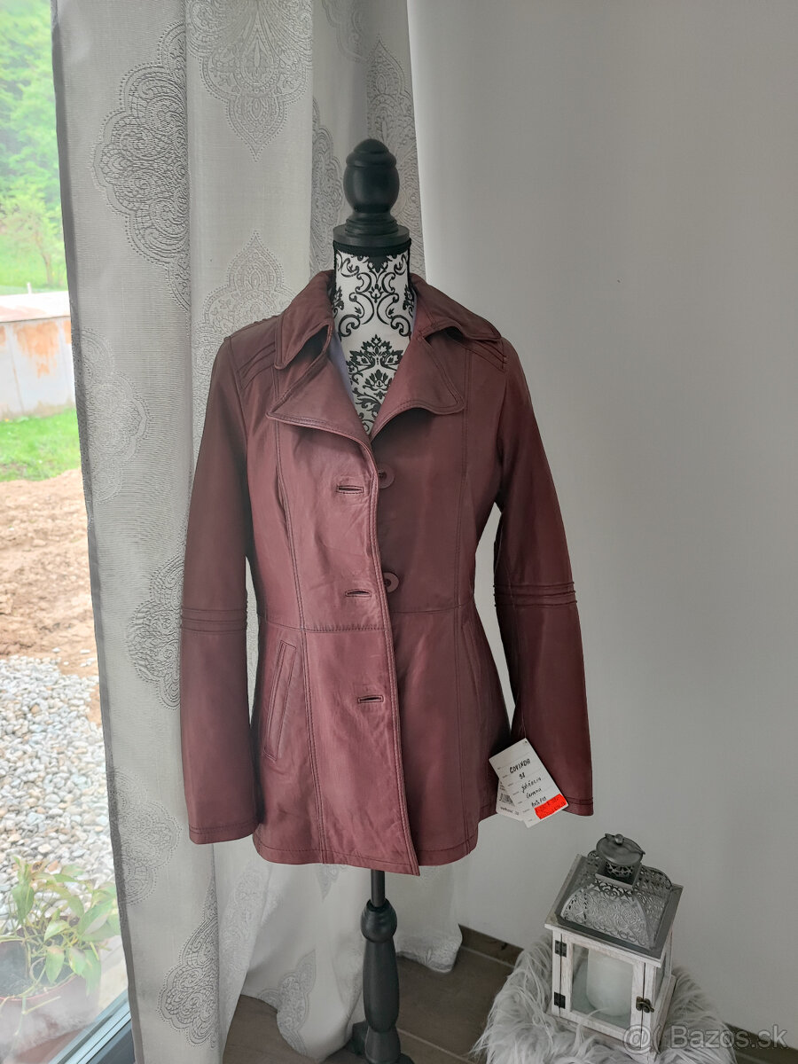 nová nenosená kožená bunda-sačko