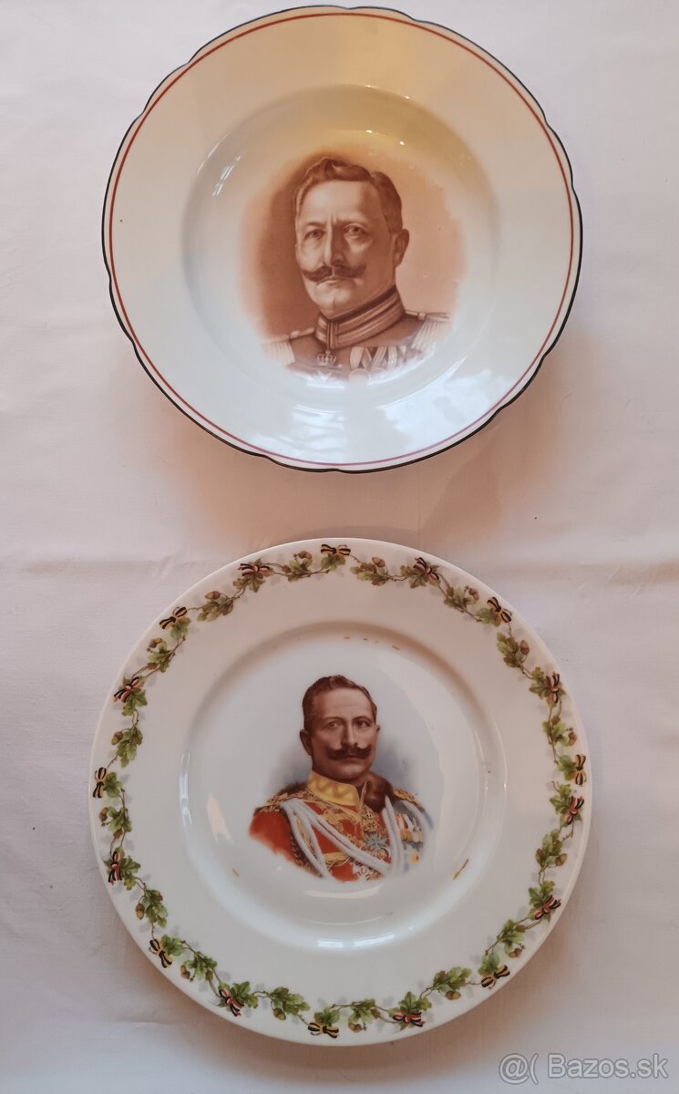 Porcelánové talíře - Wilhelm II., Rakusko Uhorsko