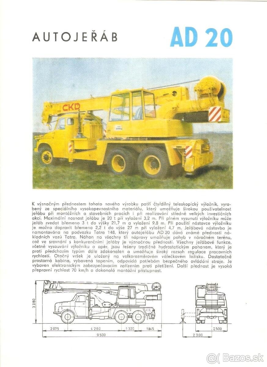 Predám autožeriav Tatra 148 AD 20