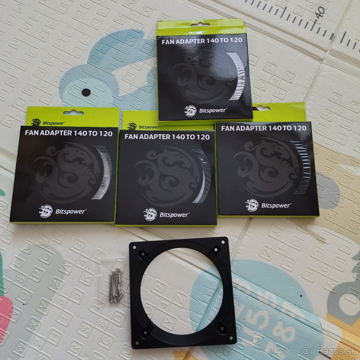 4x Bitspower FAN ADAPTER 140mm on 120mm - black