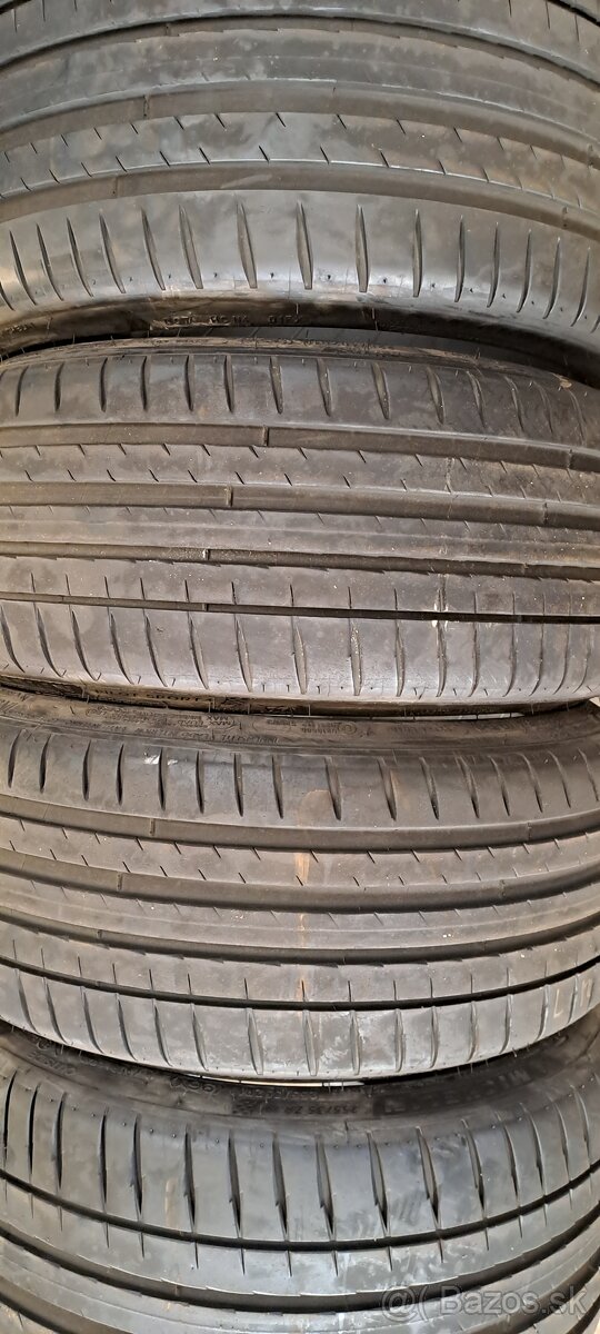 Predám letný dvojrozmer 225/40r19+255/35r19 Michelin