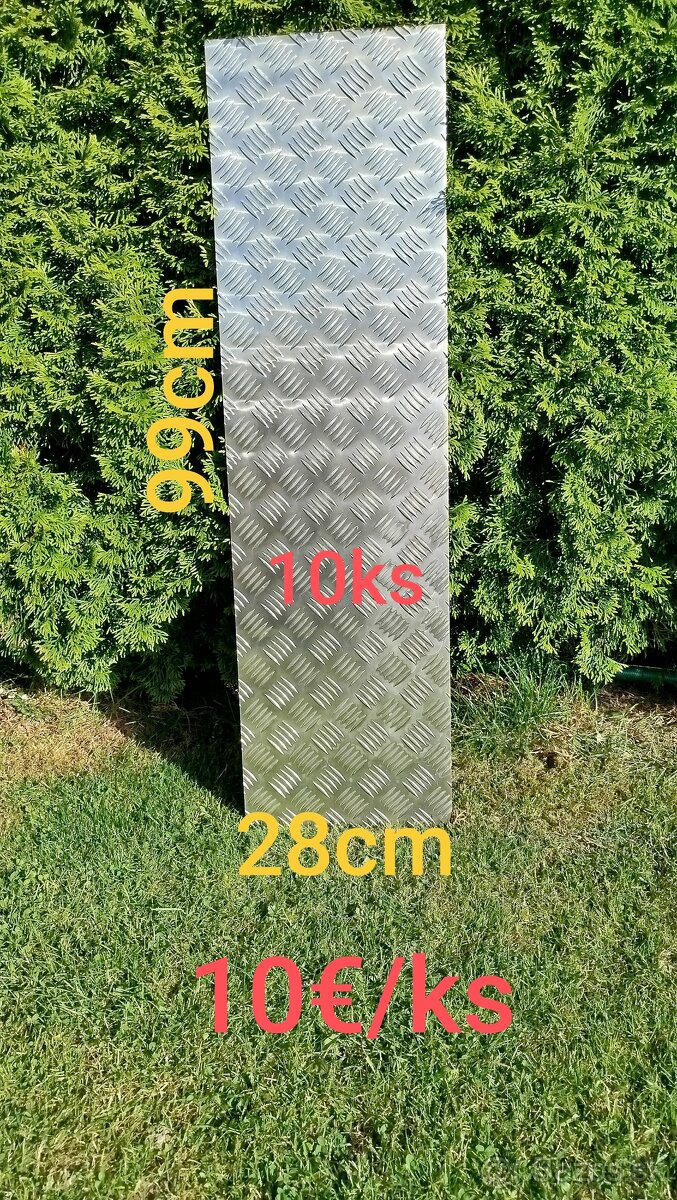 Slzičkový plech, ryhovaný plech hlinikový 3 + 1,5mm hrúbka