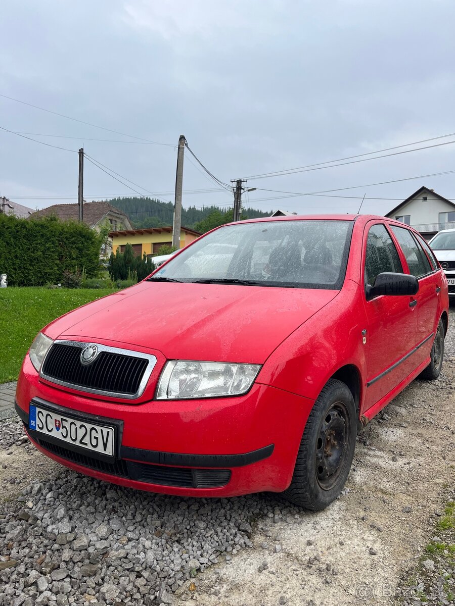 Škoda Fabia Combi 1, 1.4, benzín- spoľahlivá, nová spojka