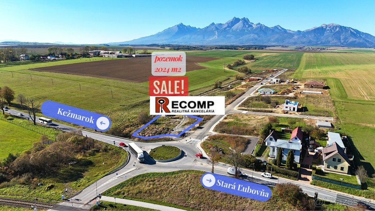 Pozemok pre občiansku vybavenosť a šport 2024 m2 v novej lok