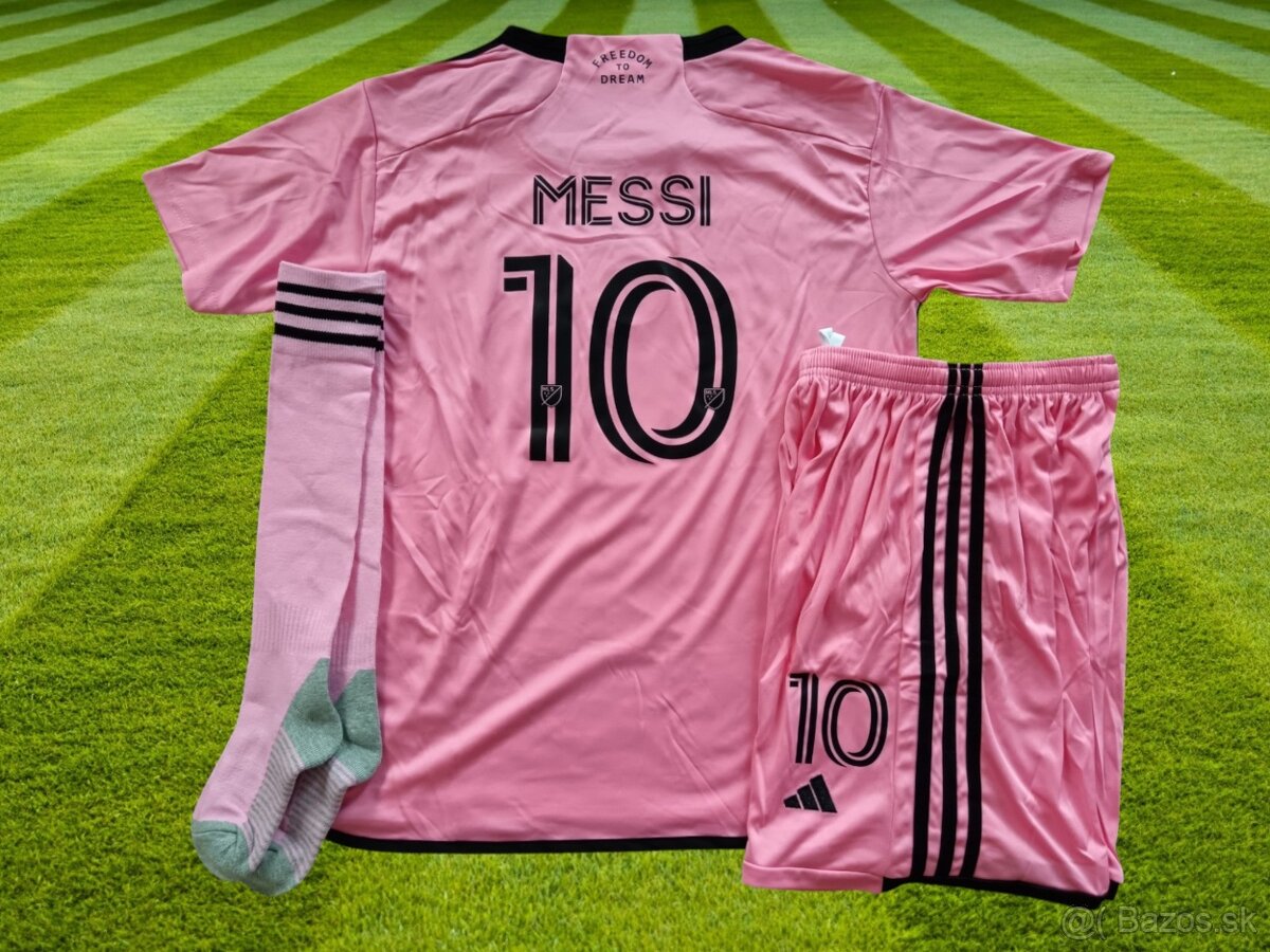dres MESSI Miami pink 155-165cm
