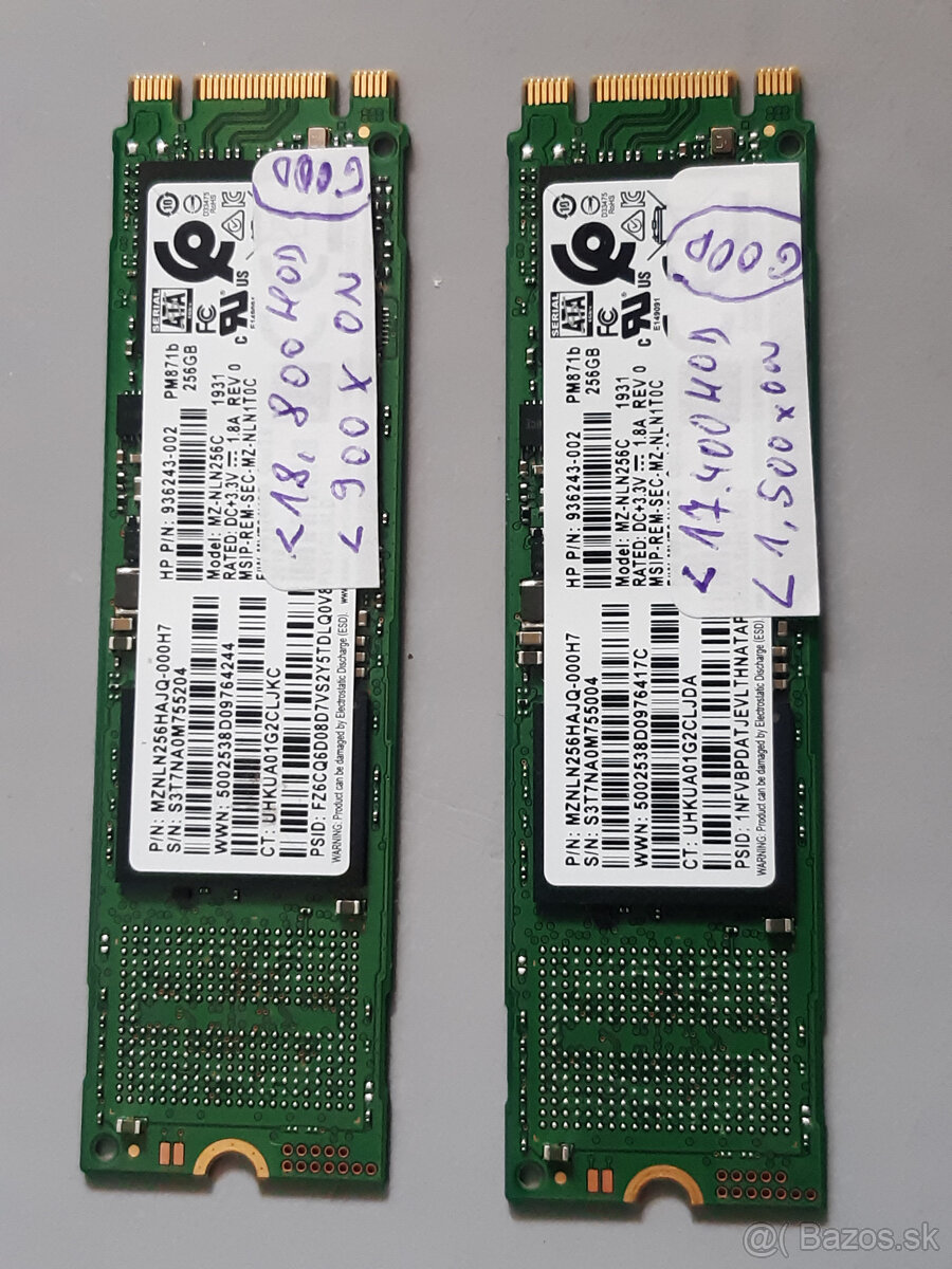 SSD 256GB M.2 SATA SAMSUNG PM871b 80mm