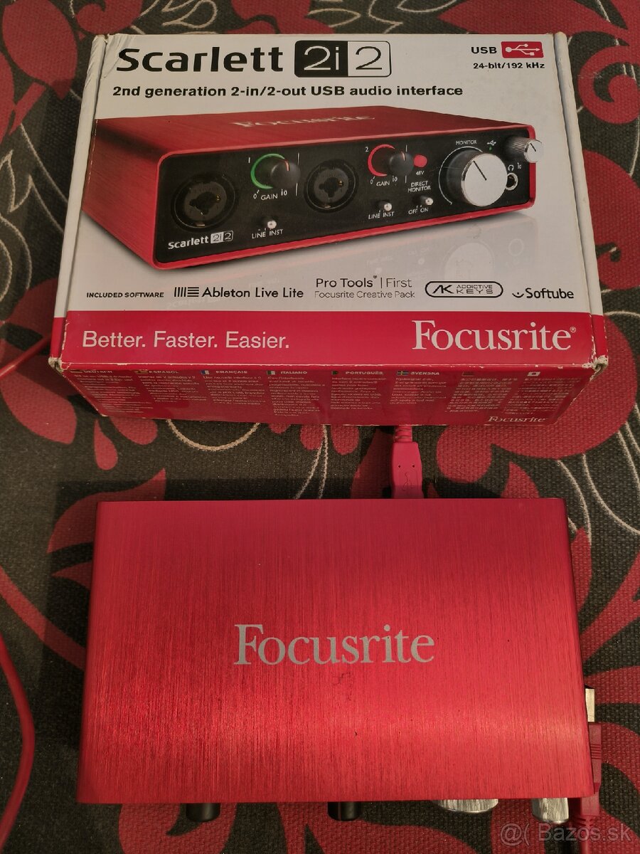 PREDÁM TOP Focusrite Scarlett 2i2 (2nd Gen)
