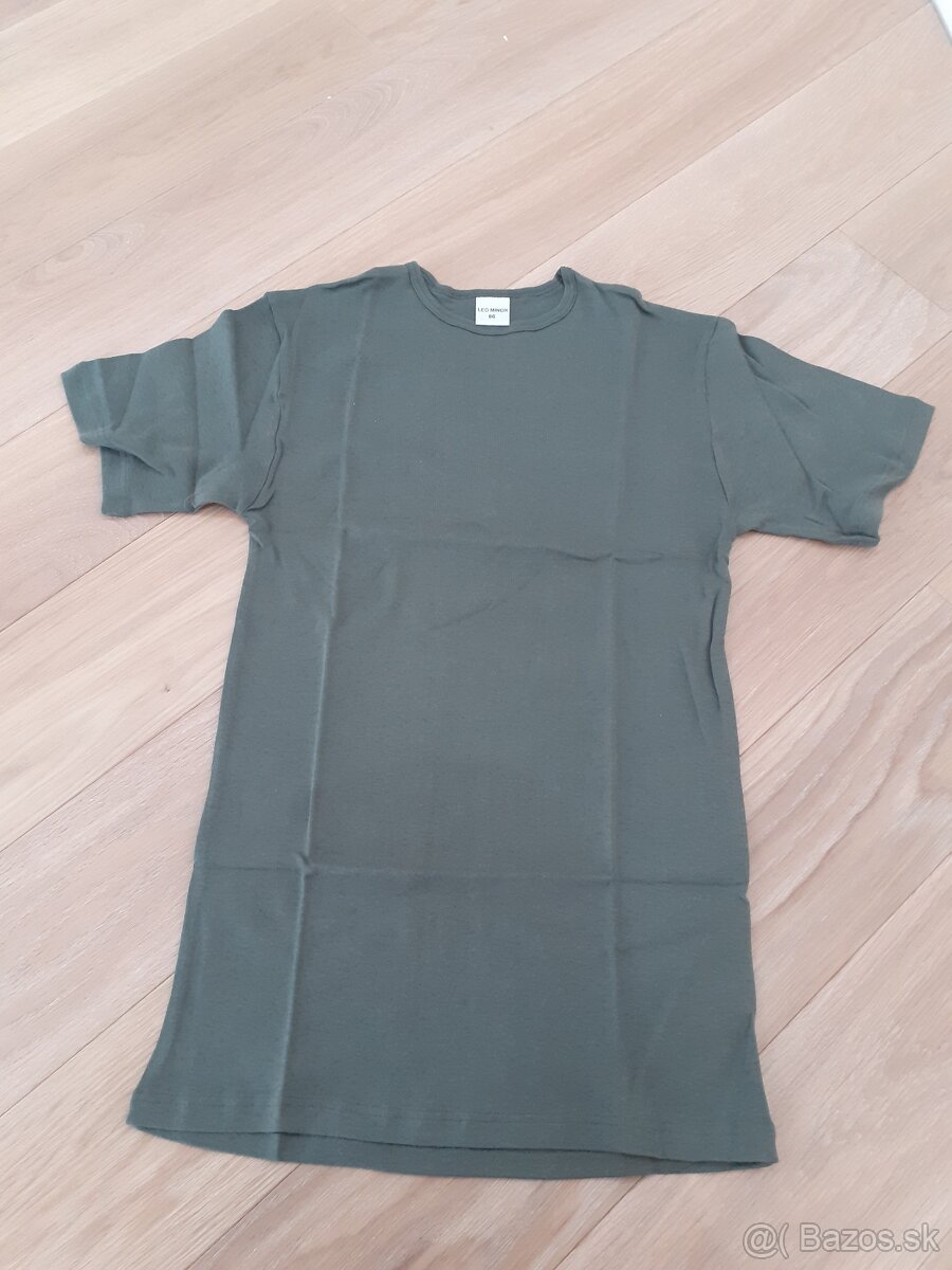 Vojenské tričká - olivovo zelená