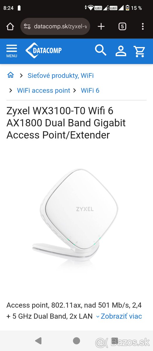 Dobrí deň predám zosilňovač WIFi rutea