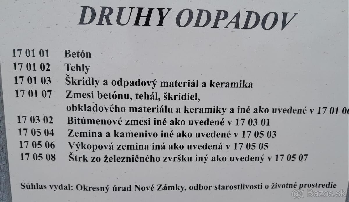 Likvidácia (uskladnenie) a odvoz stavebného a iného odpadu