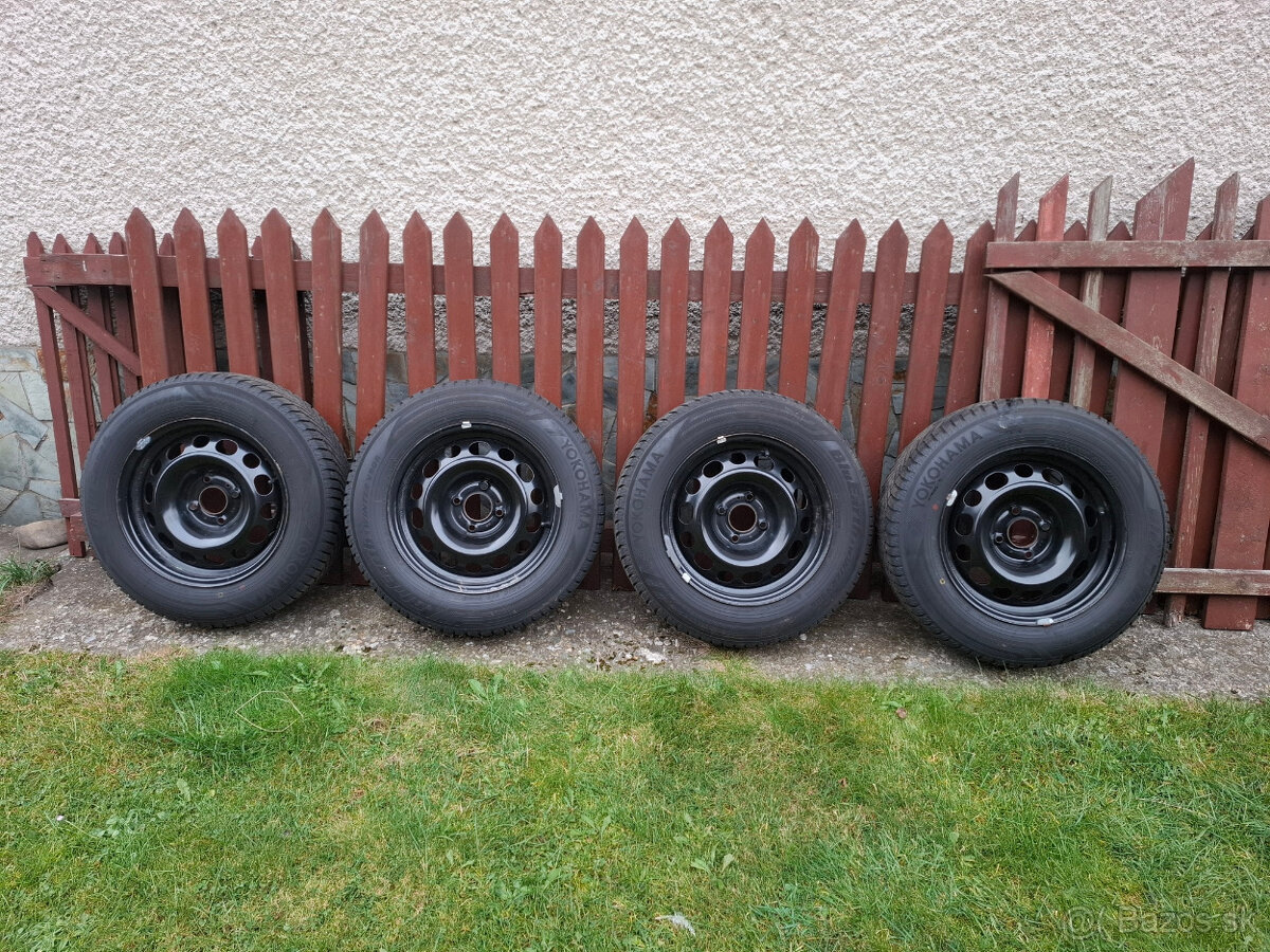 Predám zimné pneumatiky Yokohama 195/65 R15 91T s diskamik