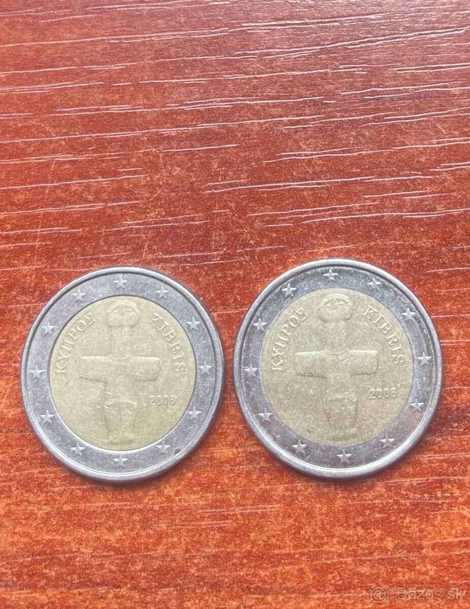 2€ pamätné mince Cyprus 2008