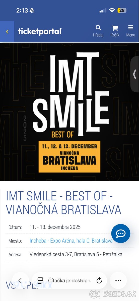 Imt smile vianočná Bratislava