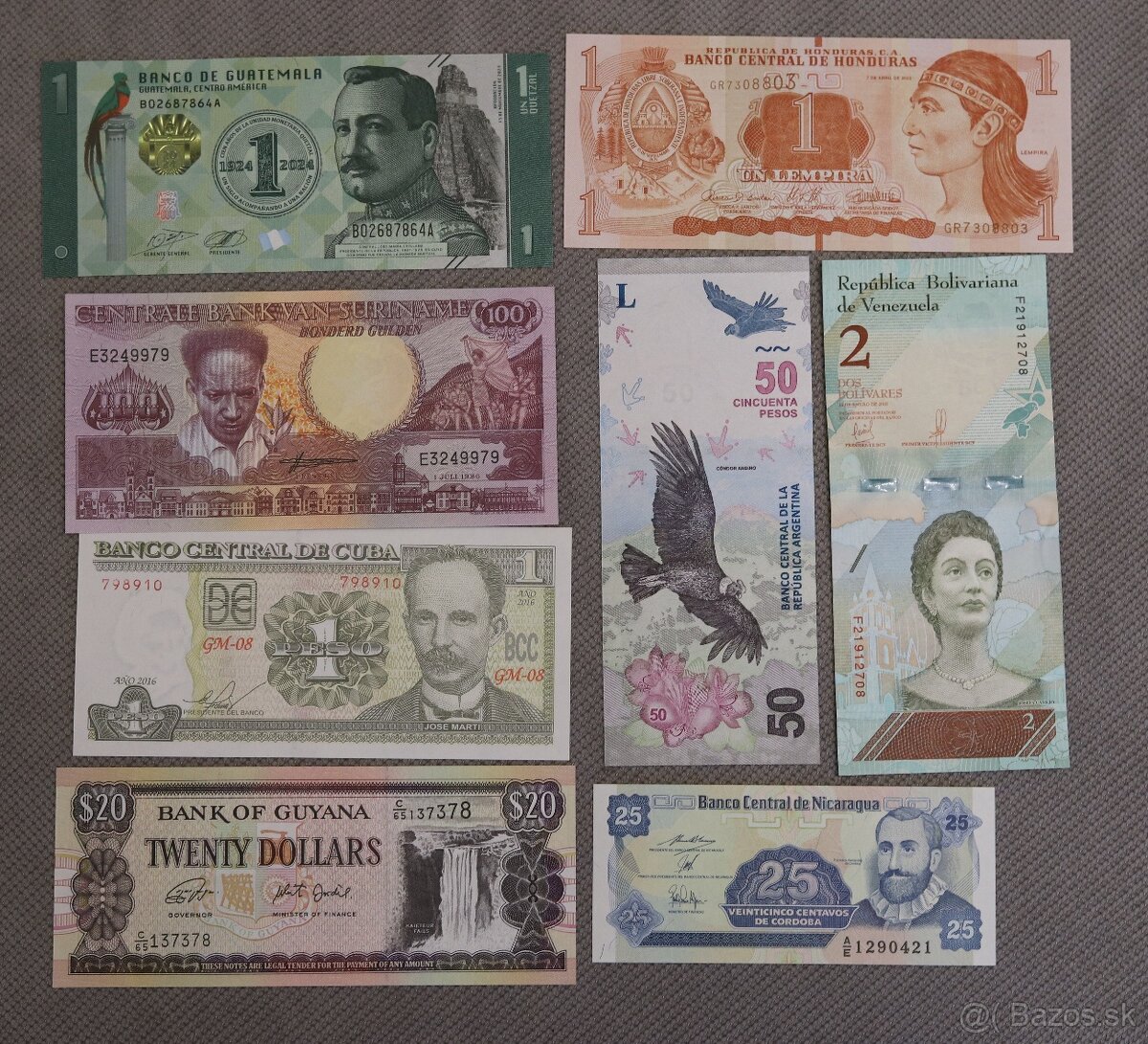 Unc bankovky mix Amerika (8 ks)