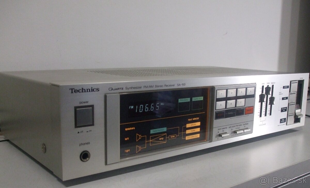 155W RECEIVER = zosilnovac + tuner TECHNICS SA150 vyr. JAPAN