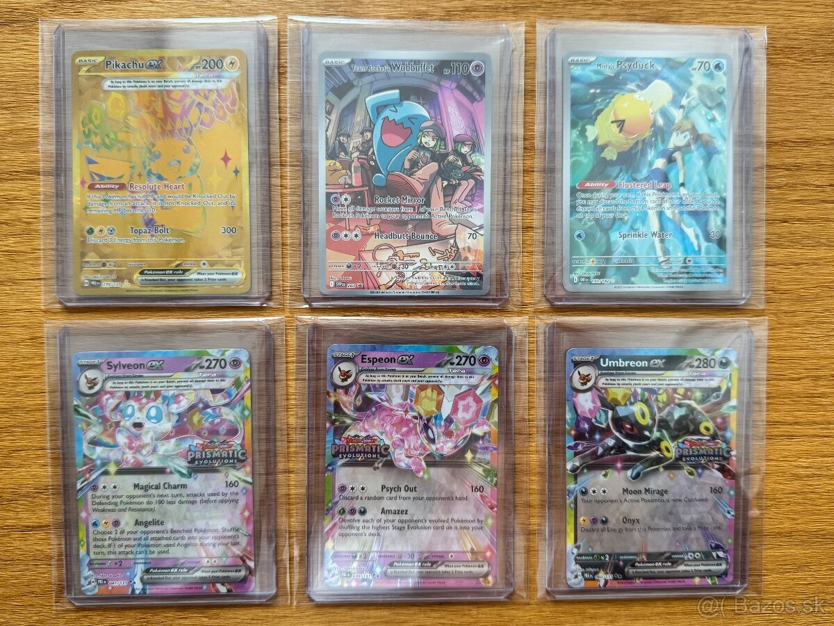 Pokemón Vzácne Karty + 100ks Balíčky s EX + Jumbo - Nové