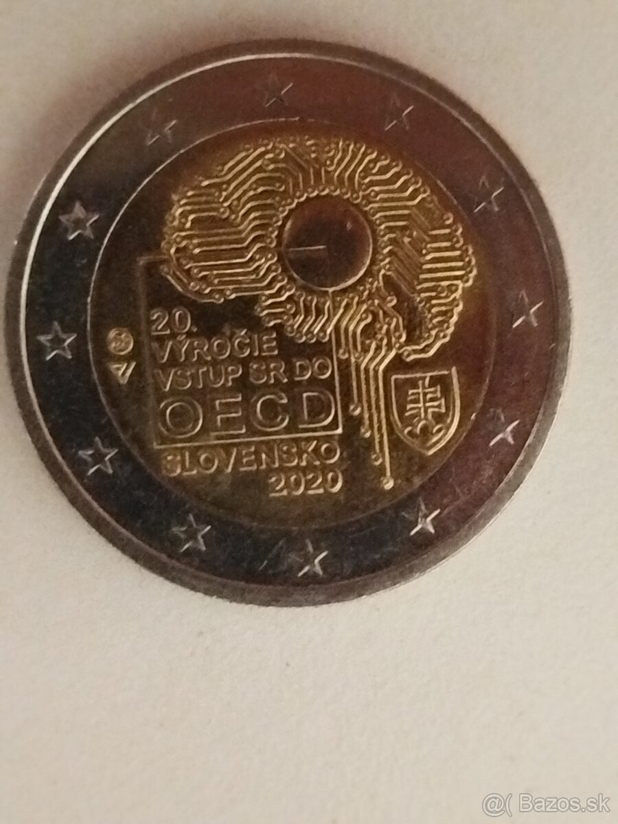 Pamätná minca 2€ (2020) - Vstup SR do OECD- 20.výročie