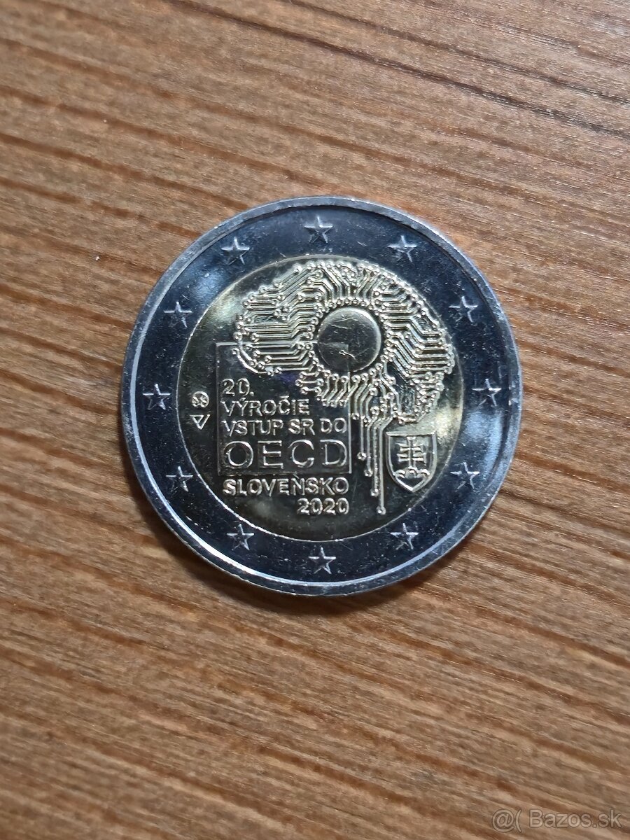 2€ Minca OECD 20 výročie slovensko