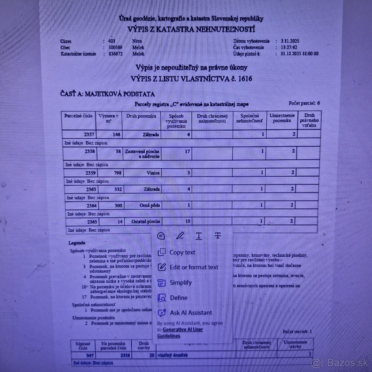 Predáme chalupu so súpisným číslom Melek.