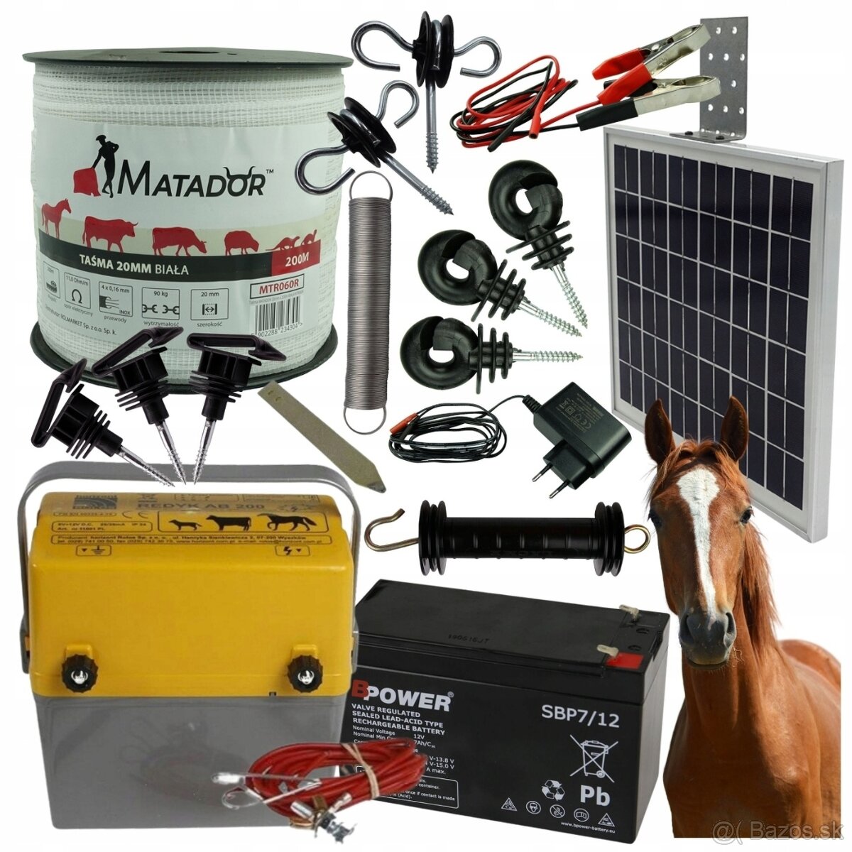 Elektrický ohradnik - oplotok vrátane batérie a panela