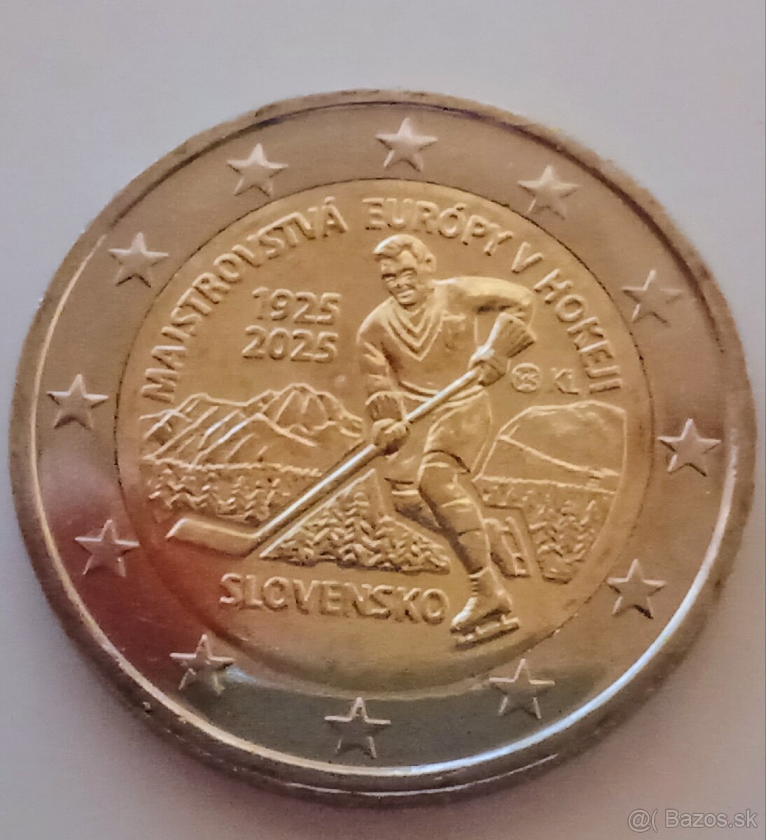 2 eurova minca unc kvalita Hokej