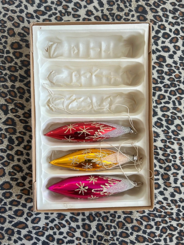 Retro vianočné gule/raketky 3ks od výrobcu IRISA č.9