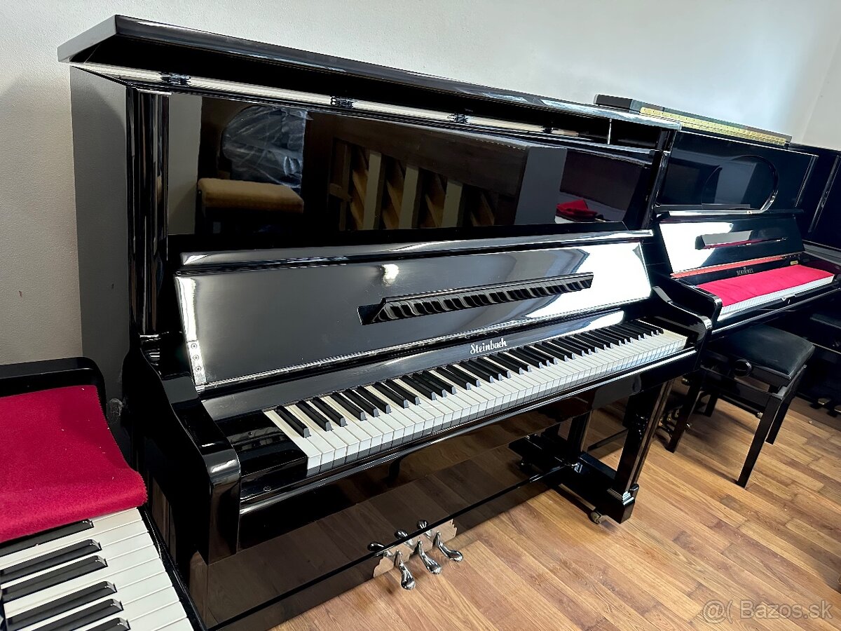Nemecké piano Steinbach, čierne, veľmi dobré ako nové, záruk