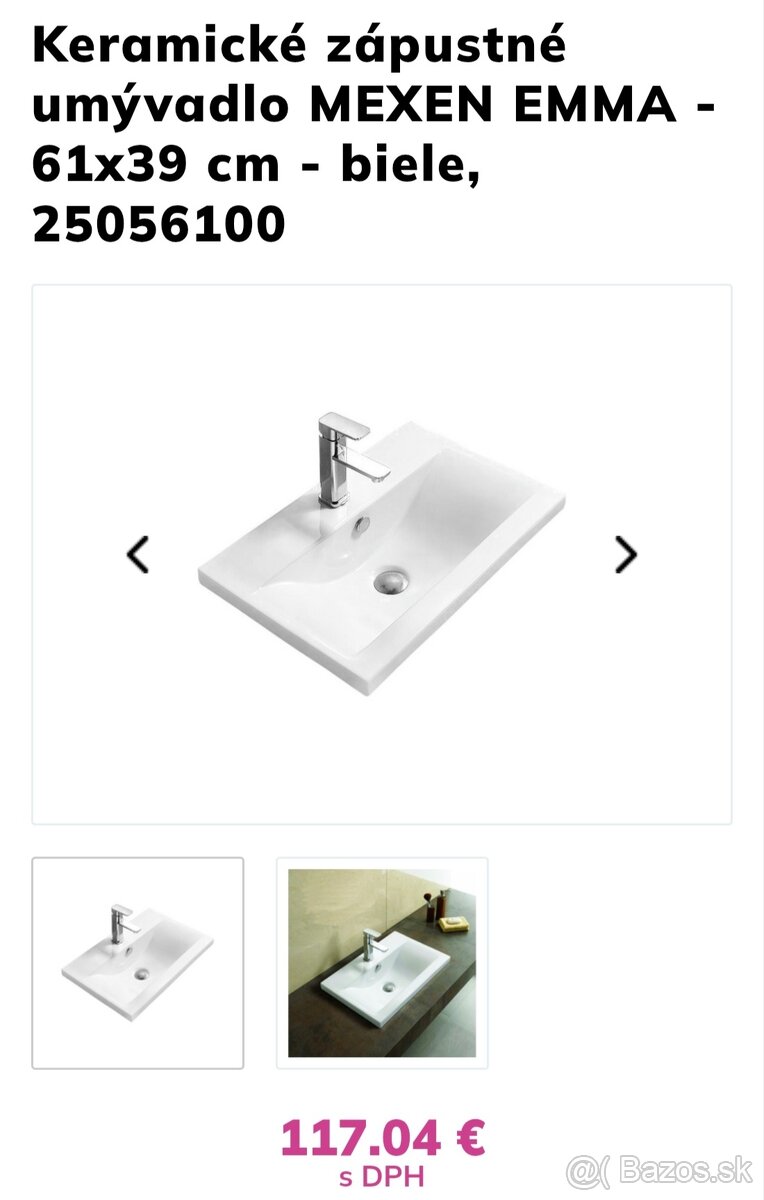 Umývadlo zápustné