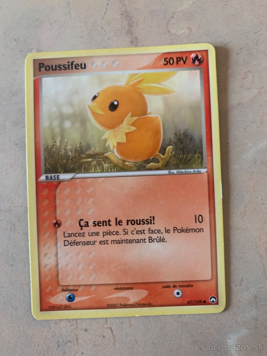 Poussifeu pokemon karta