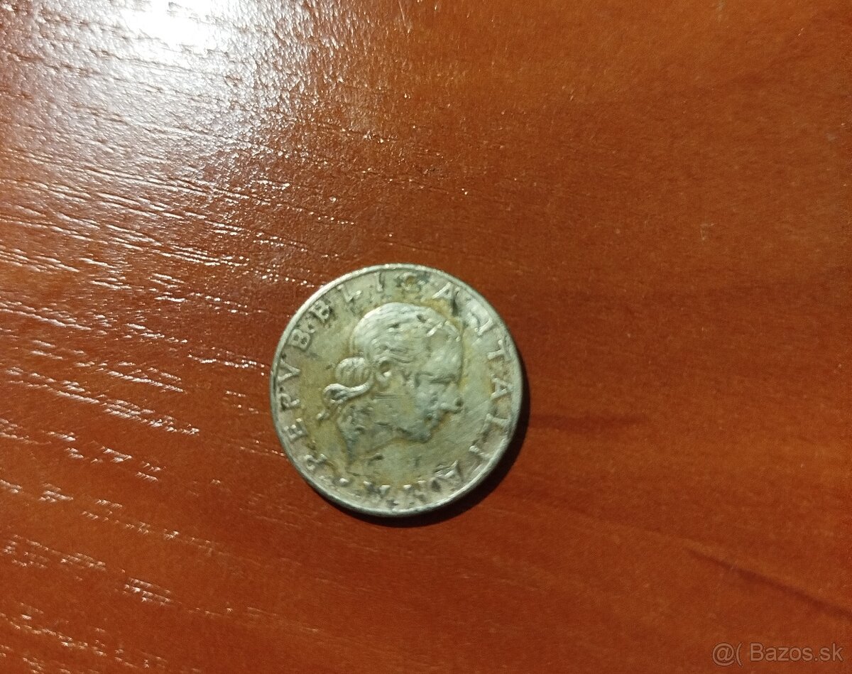 Predám 2ks mince :200lire-1978,1Franc-1987.
