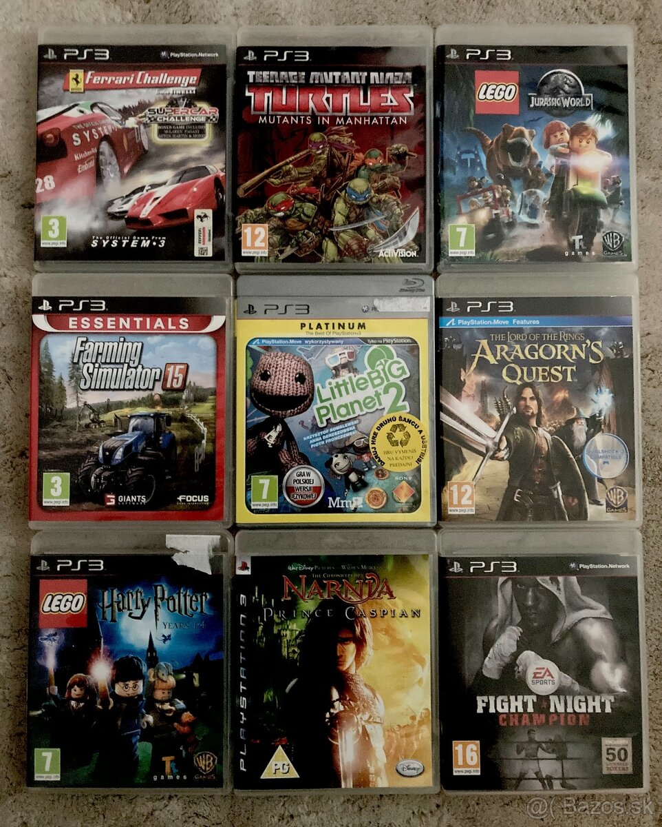 PS3 HRY – VEĽKÁ KOLEKCIA (24 ks) – LEGO, NFS, LittleBigPlane